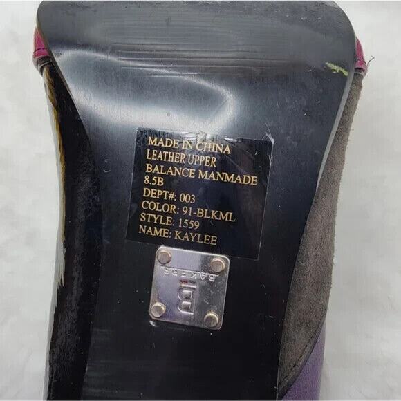 Vintage Pink Purple peep toe pumps. - Picture 6 of 7